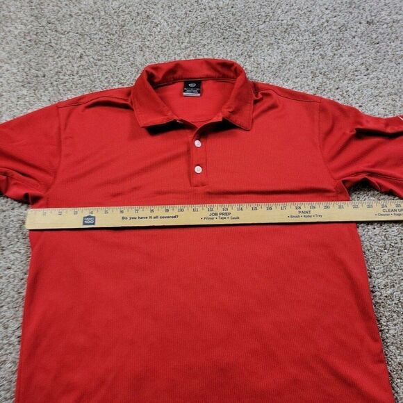Nike Golf Polo Shirt Mens Large Red W Logo Short Sleeve Sphere Dry - Picture 5 of 8